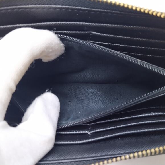 Fossil Black Smooth Leather Zip Around Credit Card Long Wallet - Picture 11 of 15